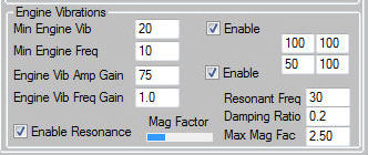 BFF Shaker Software - Air Turbulence Settings